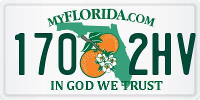 FL license plate 1702HV