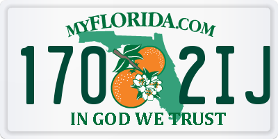 FL license plate 1702IJ