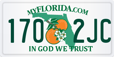 FL license plate 1702JC