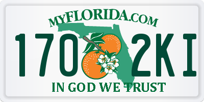 FL license plate 1702KI