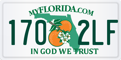 FL license plate 1702LF