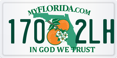 FL license plate 1702LH