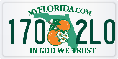 FL license plate 1702LO