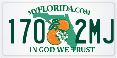 FL license plate 1702MJ