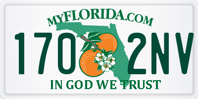 FL license plate 1702NV