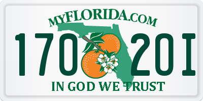 FL license plate 1702OI