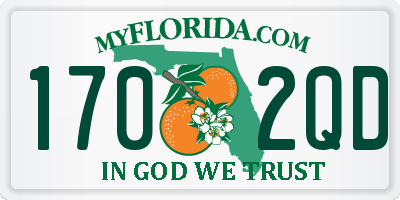 FL license plate 1702QD