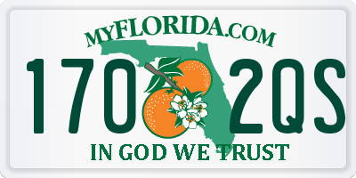 FL license plate 1702QS