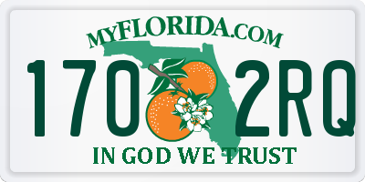 FL license plate 1702RQ