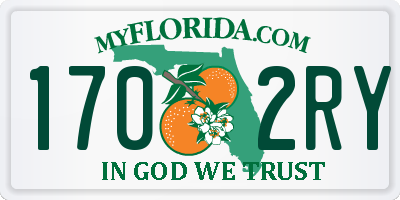 FL license plate 1702RY