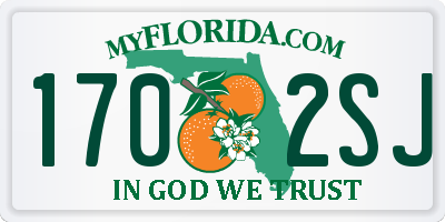 FL license plate 1702SJ