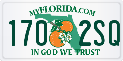 FL license plate 1702SQ