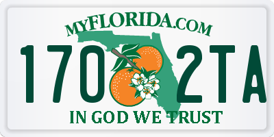 FL license plate 1702TA