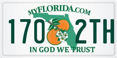 FL license plate 1702TH