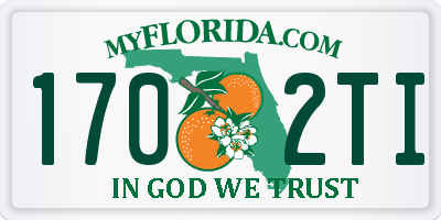 FL license plate 1702TI