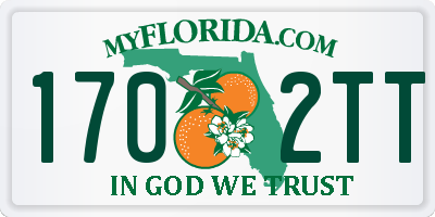 FL license plate 1702TT