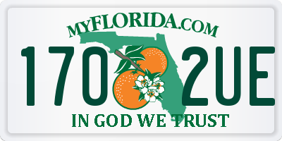 FL license plate 1702UE