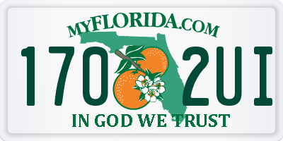 FL license plate 1702UI
