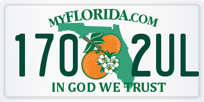 FL license plate 1702UL