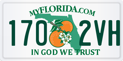 FL license plate 1702VH