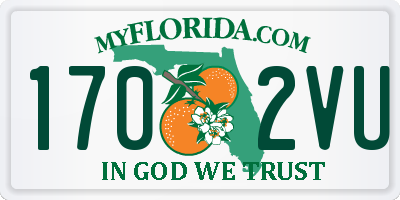 FL license plate 1702VU