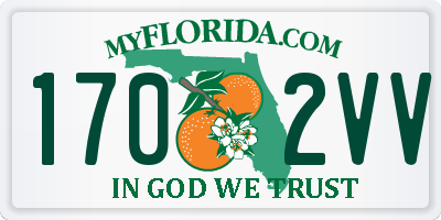FL license plate 1702VV