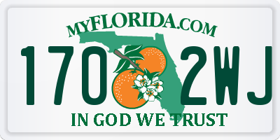 FL license plate 1702WJ
