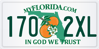 FL license plate 1702XL