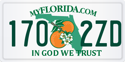 FL license plate 1702ZD