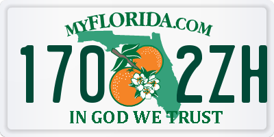 FL license plate 1702ZH