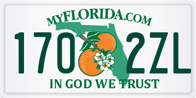 FL license plate 1702ZL