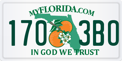 FL license plate 1703BO