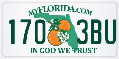 FL license plate 1703BU