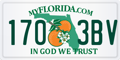 FL license plate 1703BV