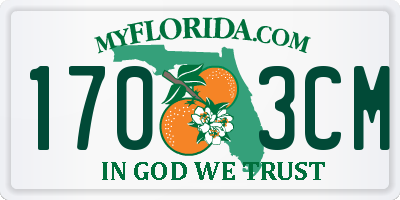 FL license plate 1703CM