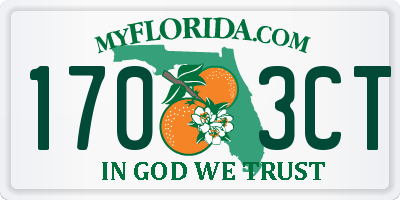 FL license plate 1703CT