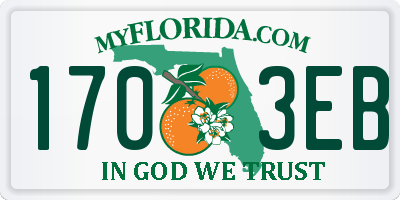 FL license plate 1703EB