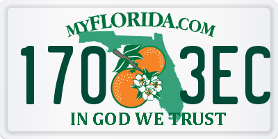 FL license plate 1703EC
