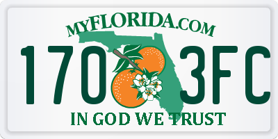 FL license plate 1703FC