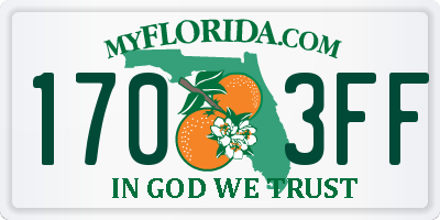 FL license plate 1703FF