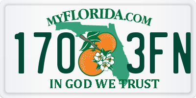 FL license plate 1703FN