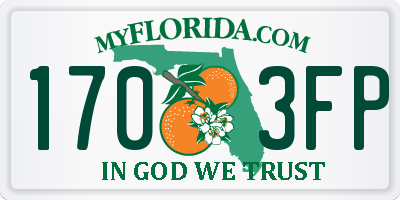 FL license plate 1703FP