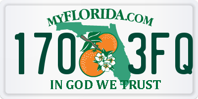 FL license plate 1703FQ