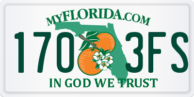 FL license plate 1703FS