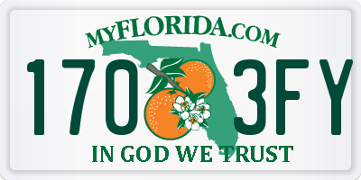 FL license plate 1703FY
