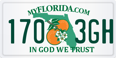 FL license plate 1703GH