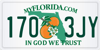 FL license plate 1703JY