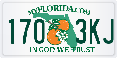 FL license plate 1703KJ