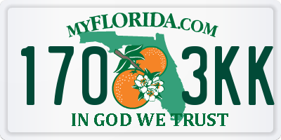 FL license plate 1703KK