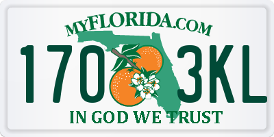 FL license plate 1703KL